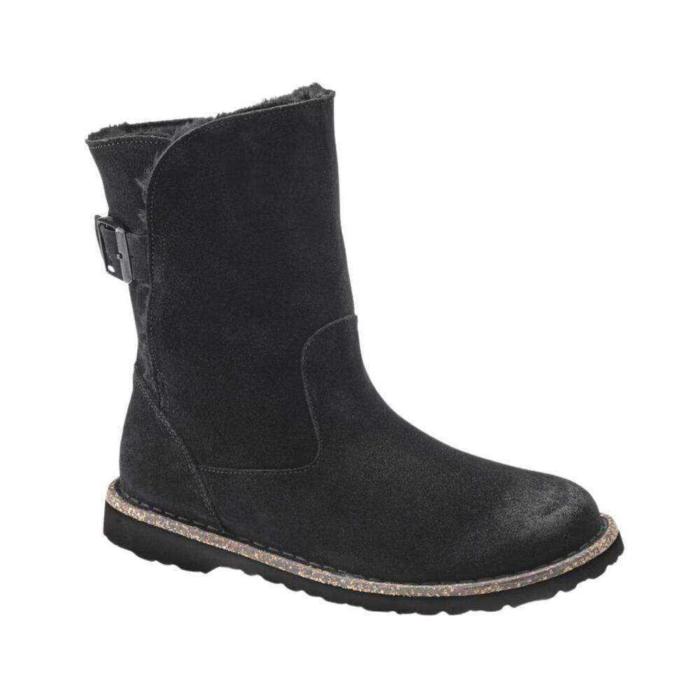 NEW BIRKENSTOCK women's uppsala sherling suede leather boot in black